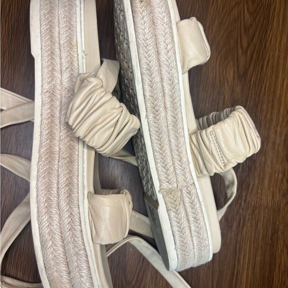 Sam Edelman Kevin Ankle-Tie Ruched Leather Flatform Espadrilles - Picture 13 of 13